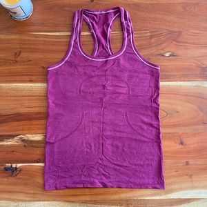 Lulu lemon swiftly tank, size 6, raspberry color